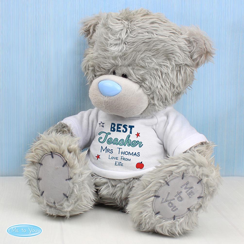 Personalised 10" Best Teacher T-Shirt Me to You Bear Extra Image 1